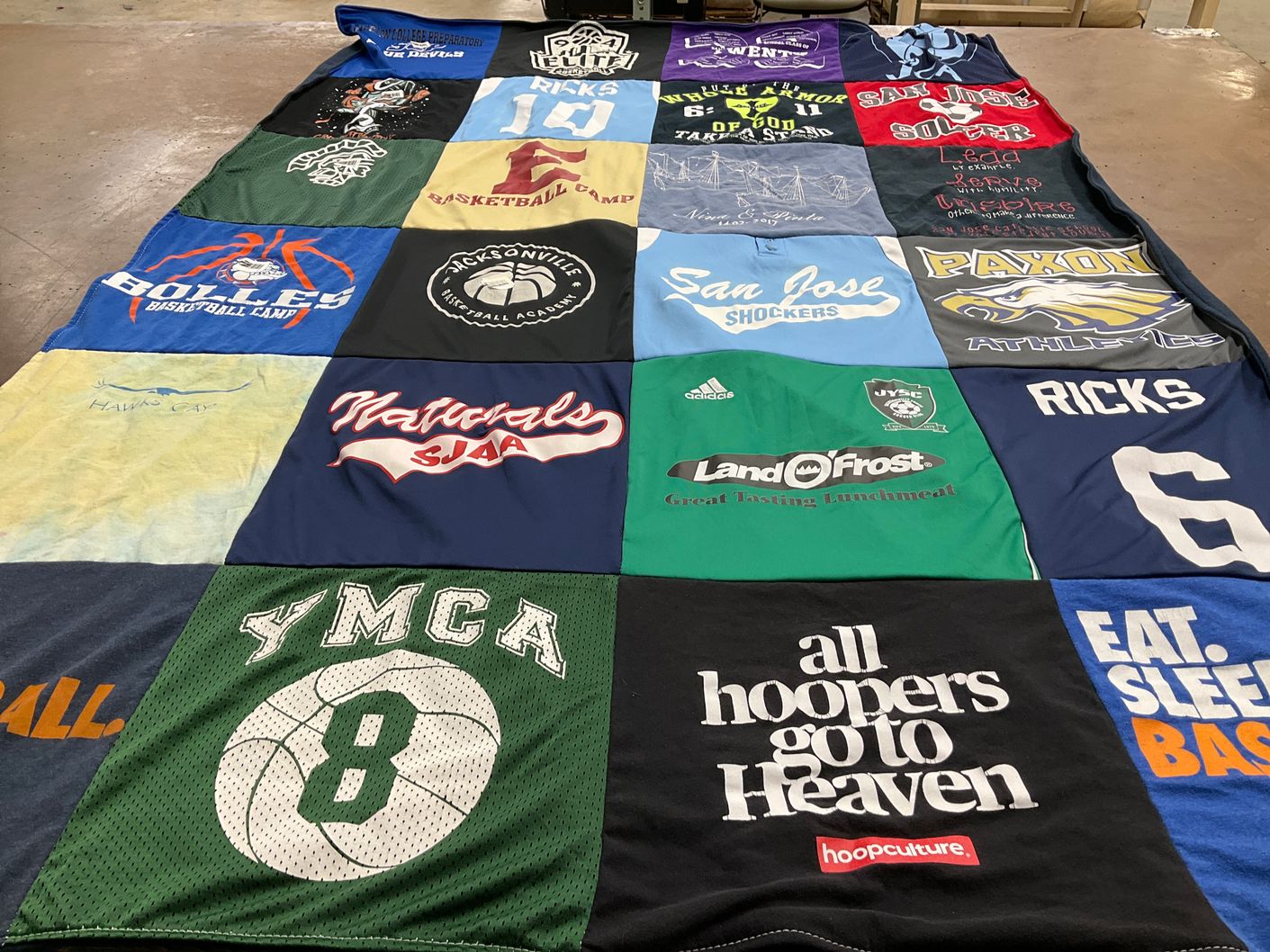 T-shirt quilt featuring naturals basketball team by melissa from FL