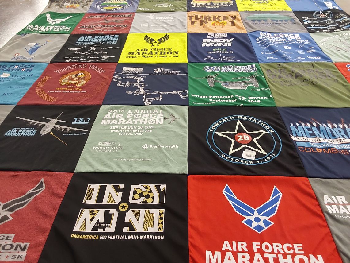 T-shirt quilt from wright state university by Vicky from OH