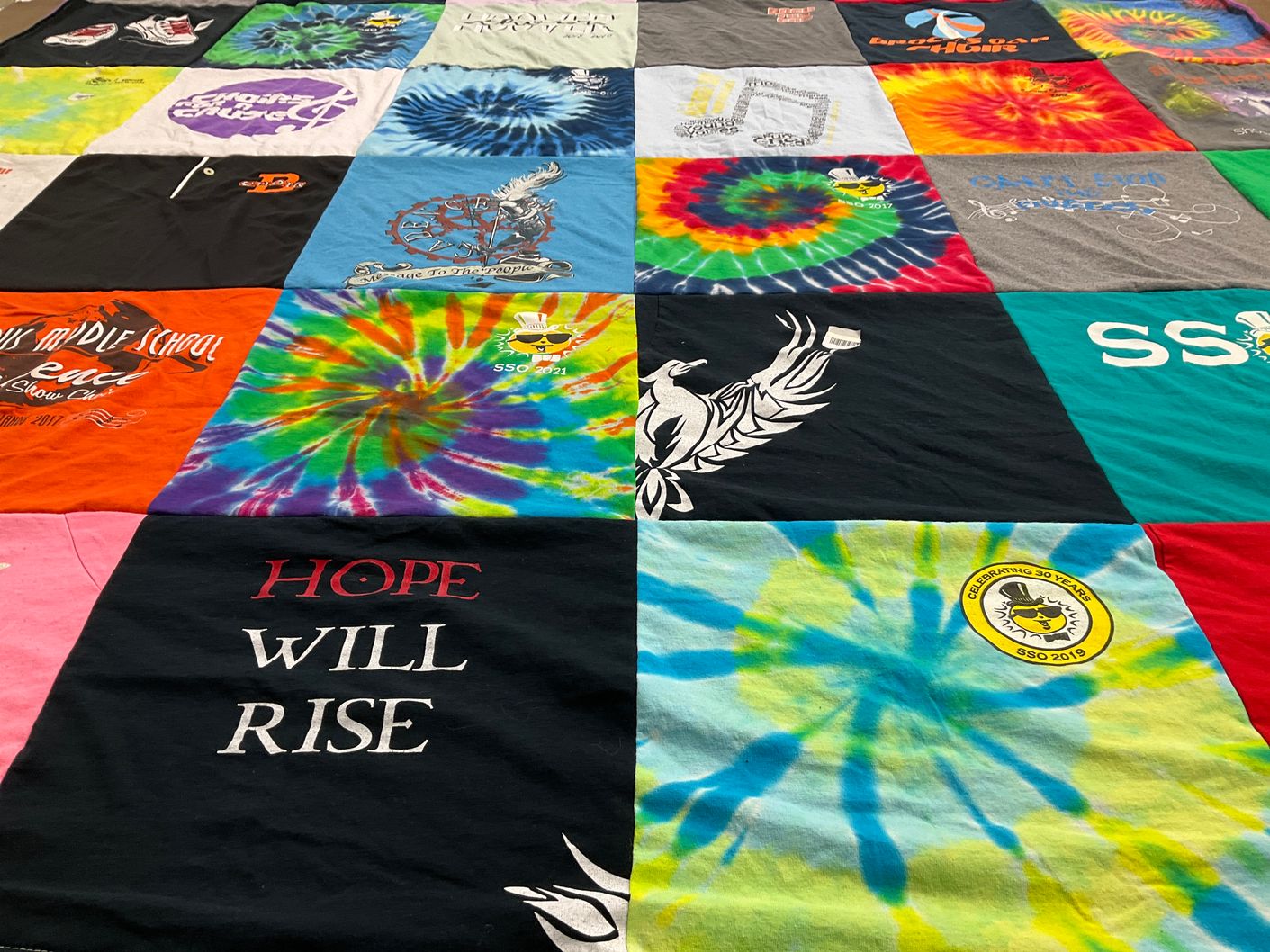 T-shirt quilt from larry moore middle school by Chloe from AL