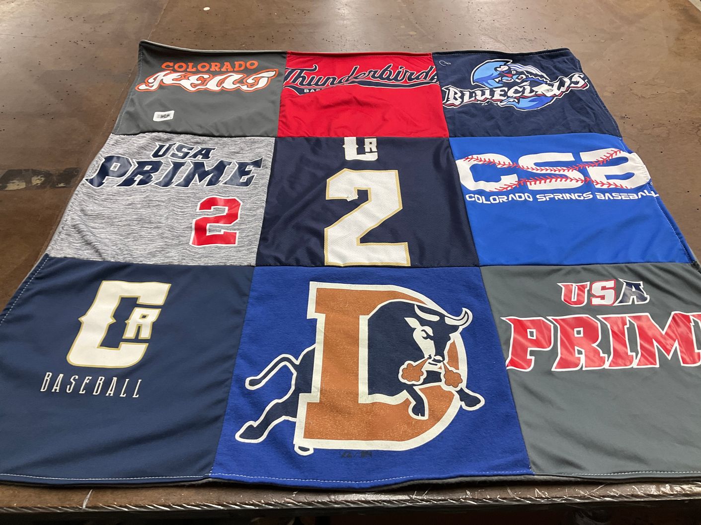 T-shirt quilt featuring colorado springs baseball by S from CO