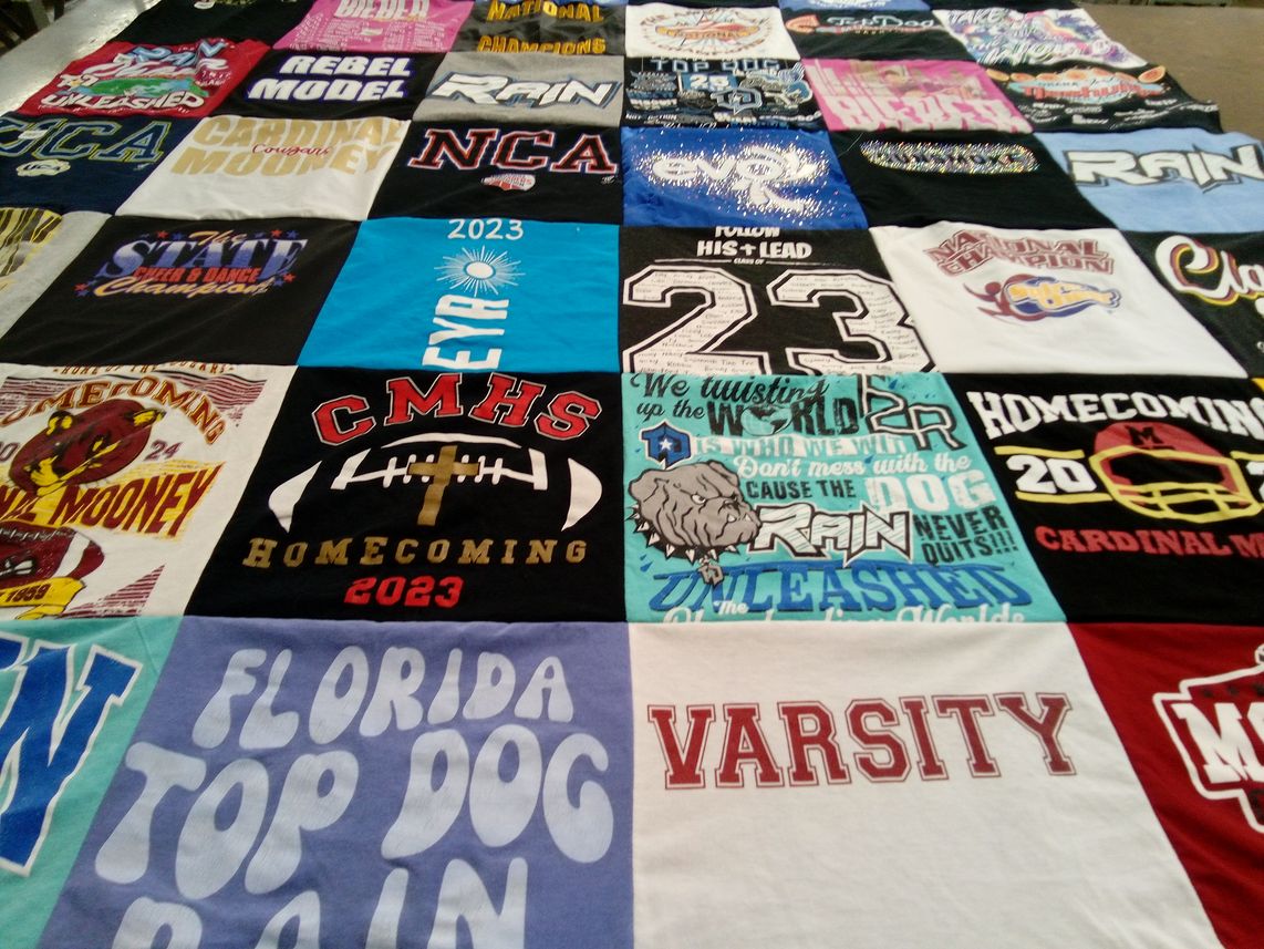 T-shirt quilt from cardinal mooney high school by Michele from FL