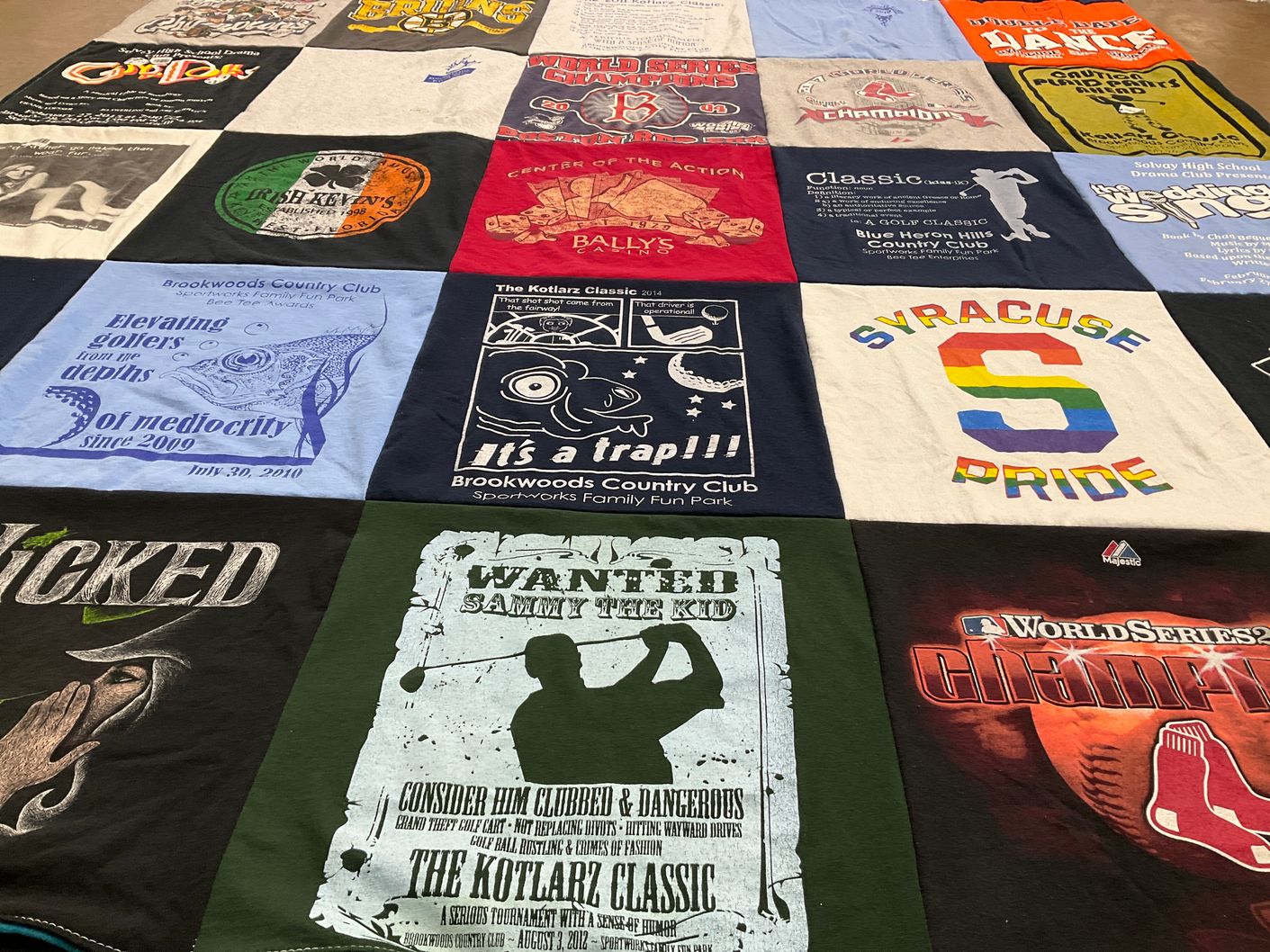 T-shirt quilt featuring boston red sox by Patricia from NY