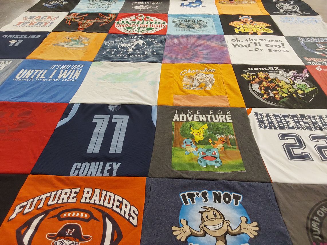 T-shirt quilt featuring memphis grizzlies by Megan from GA
