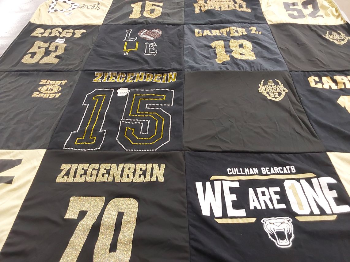 T-shirt quilt featuring cullman bearcats by Dan from AL