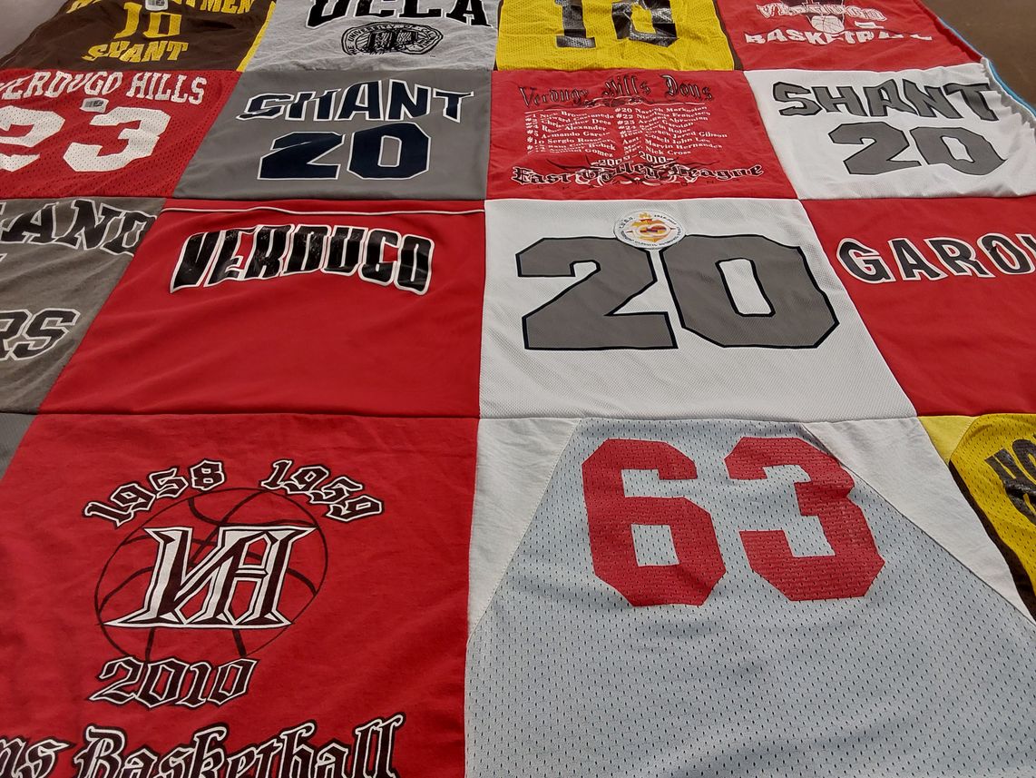 T-shirt quilt from verdugo hills high school by Lara from CA