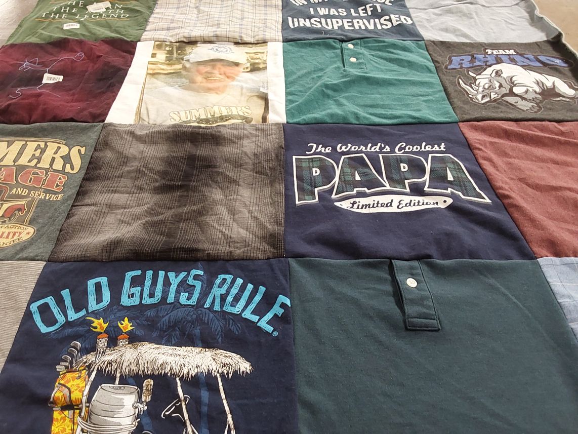T-shirt quilt featuring team rams by Janise from TX