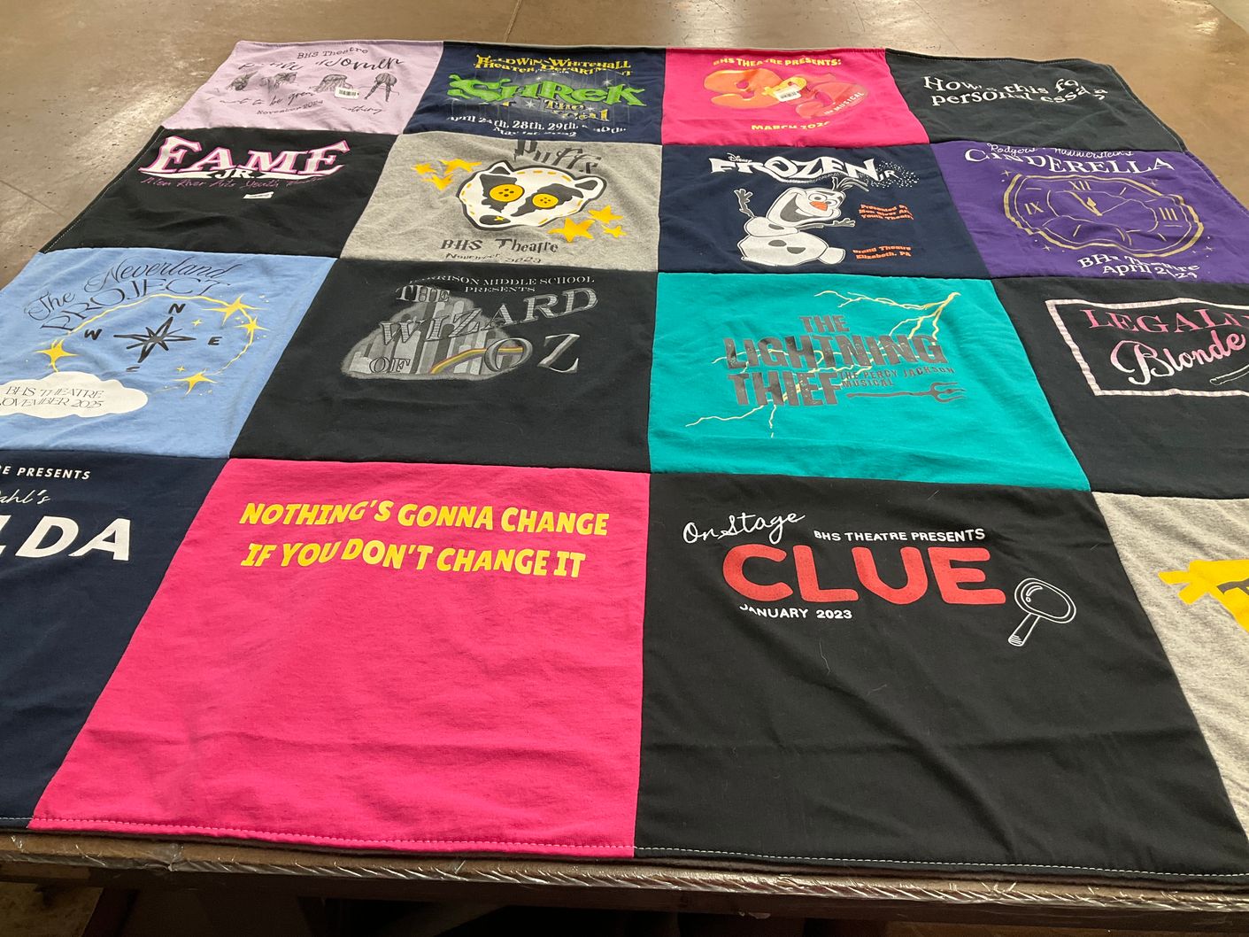 T-shirt quilt from bhs high school by Paula from PA