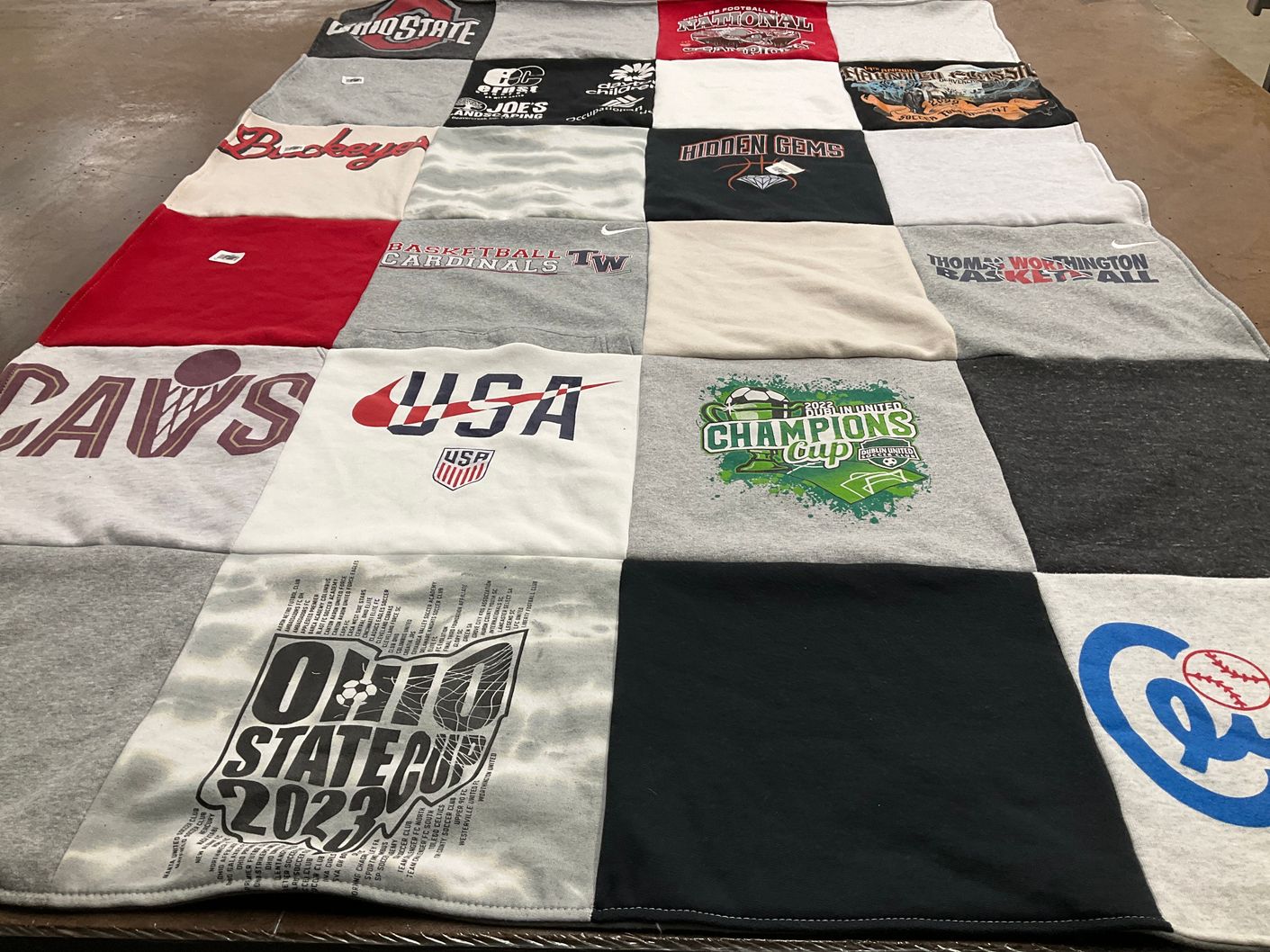 T-shirt quilt featuring cavaliers, thomas worthington basketball by Kristin from OH
