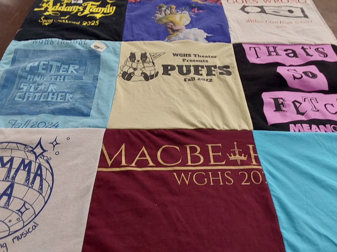 T-shirt quilt from willow glen high school by Kelly from CA