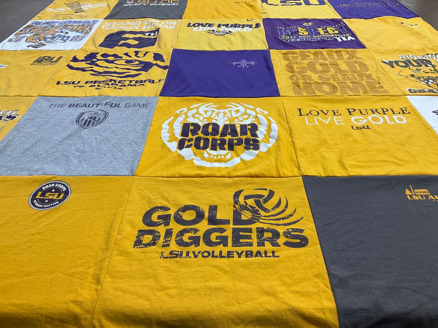 T-shirt quilt featuring lsu volleyball by Rhonda from WA