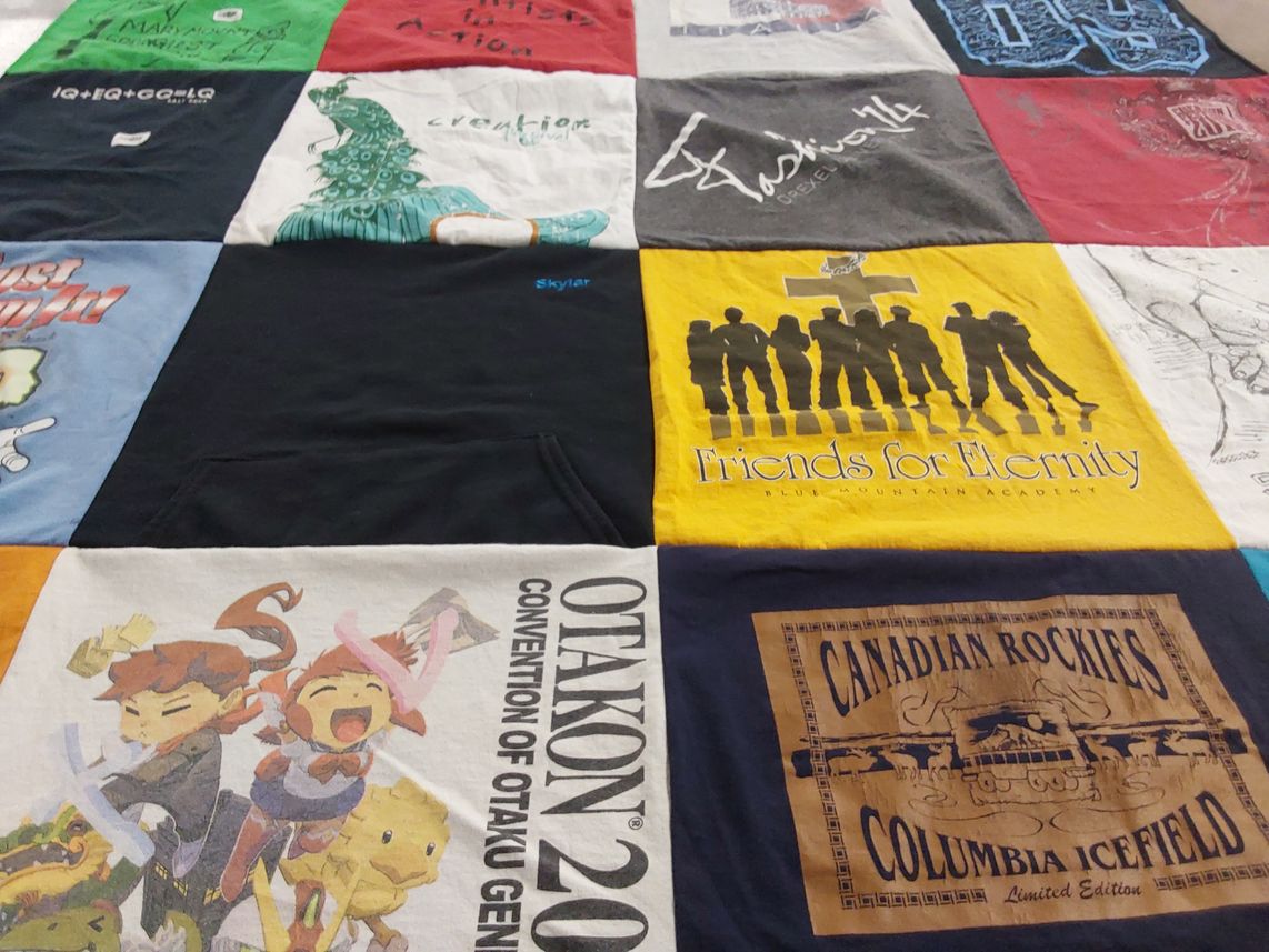 T-shirt quilt from plus mountain academy by Brenda from MD