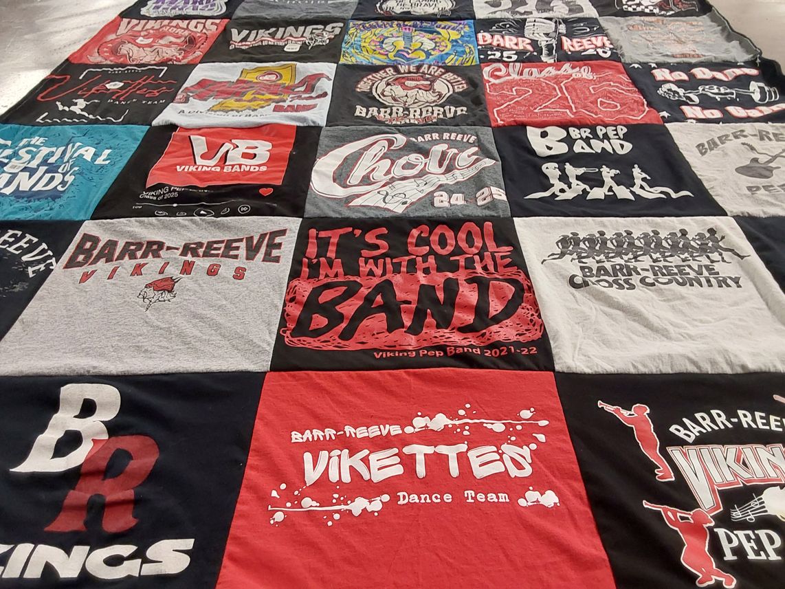 T-shirt quilt featuring barr-reeve vikings by Sarah from IN