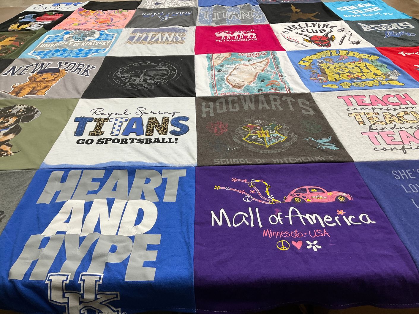T-shirt quilt featuring titans by Jordan from KY