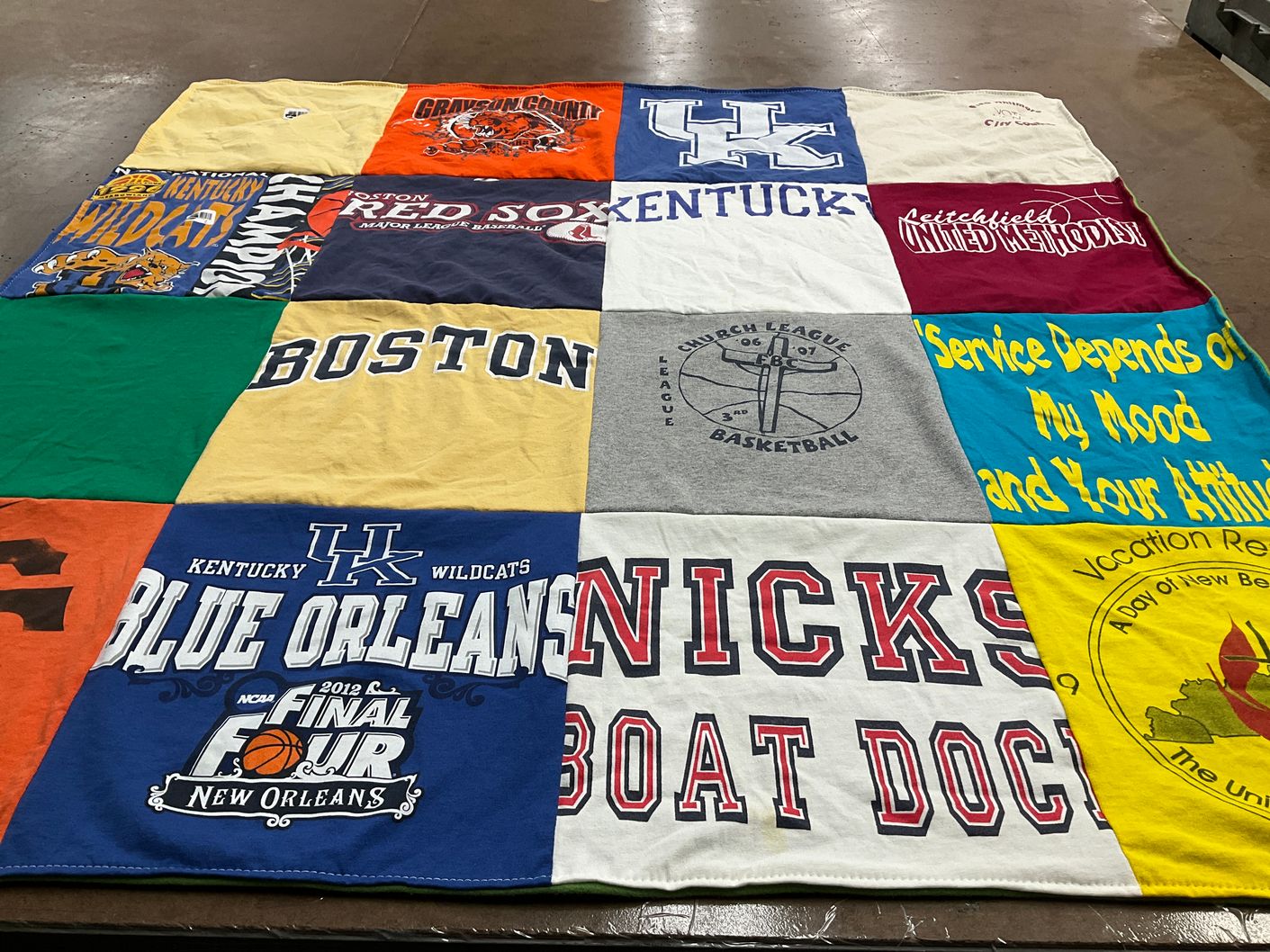T-shirt quilt featuring kentucky wildcats by Meredith from KY