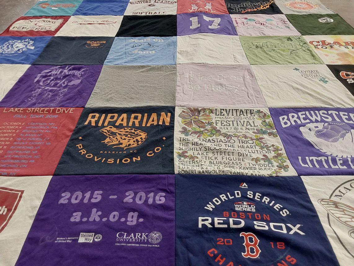 T-shirt quilt featuring boston red sox by Kayleigh from NC