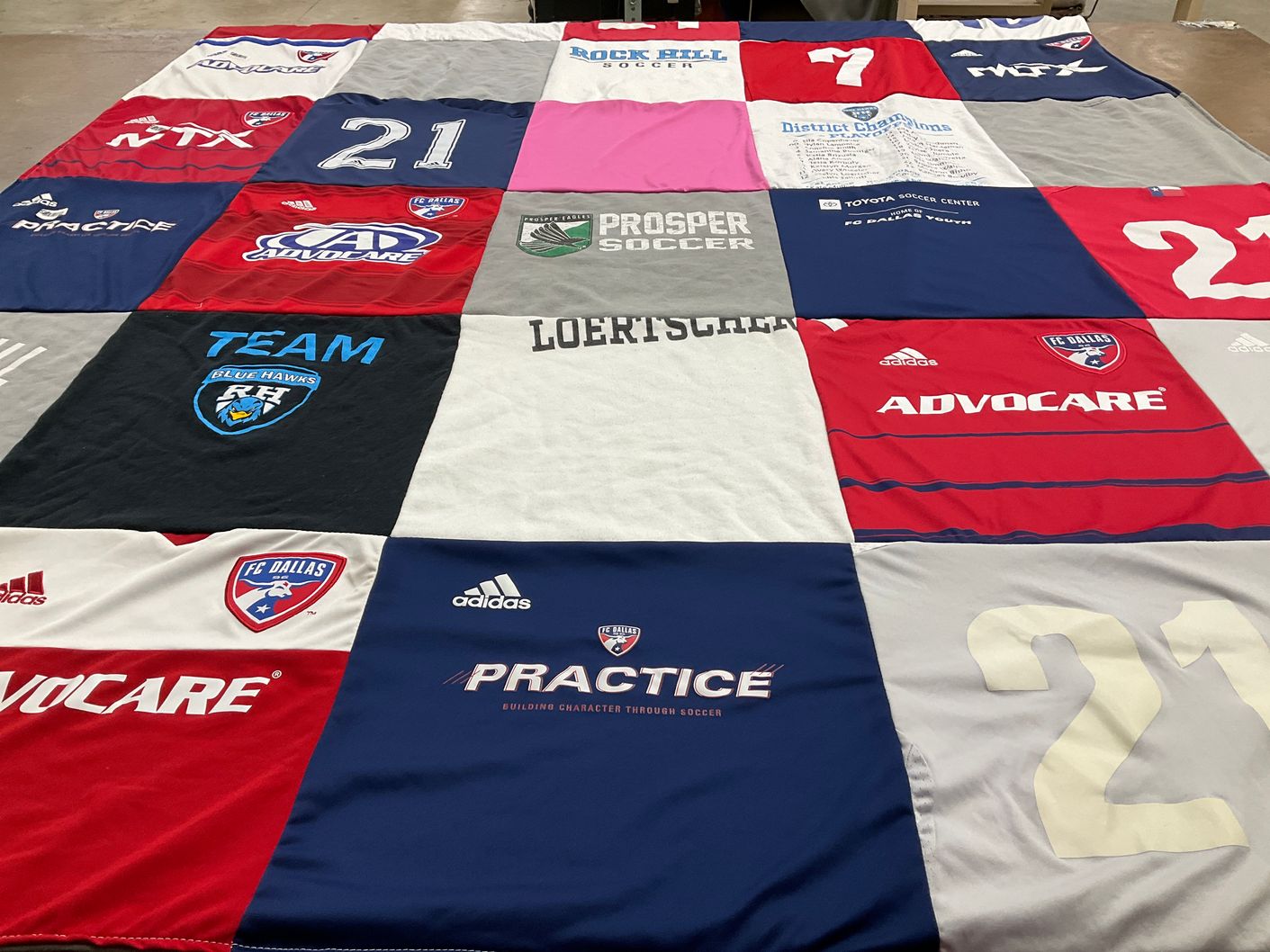 T-shirt quilt featuring fc dallas by Angela from UT
