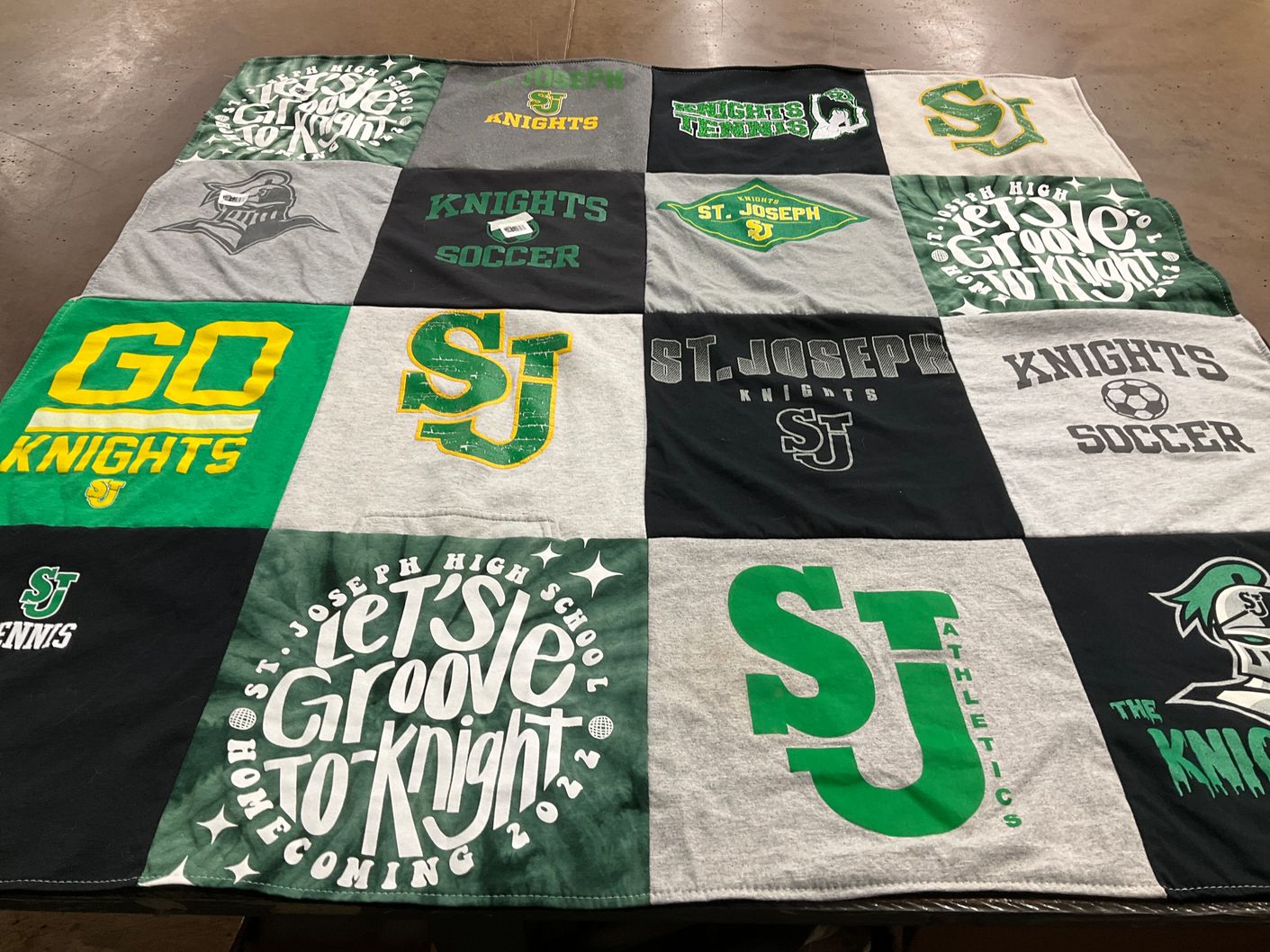 T-shirt quilt featuring st. joseph knights by Kristen from CA