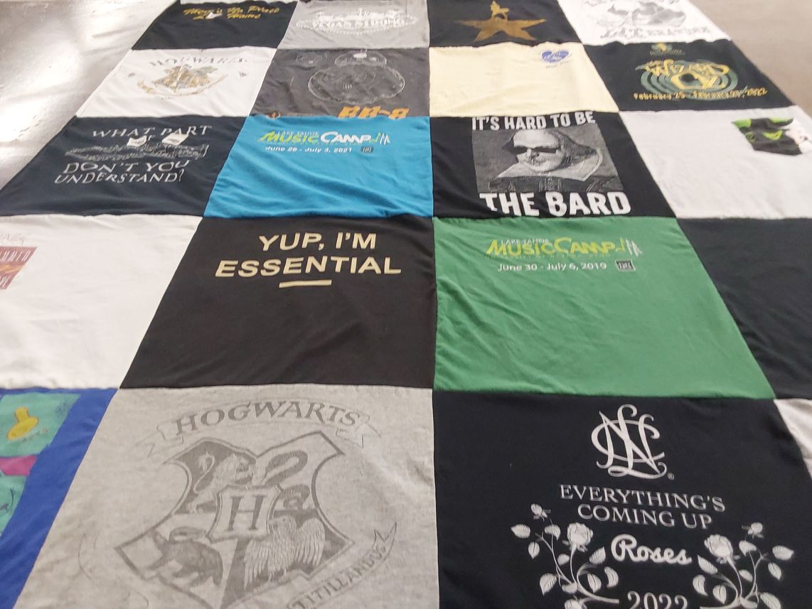 T-shirt quilt from music camp by Christine Zambrano from NV