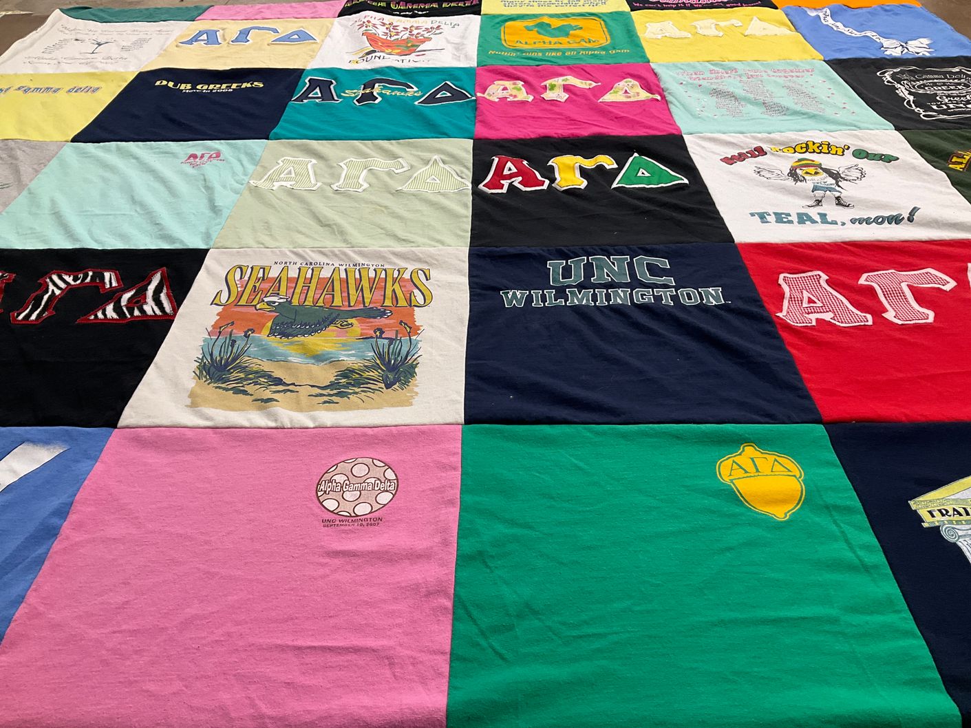 T-shirt quilt featuring seahawks by Kayla from NC
