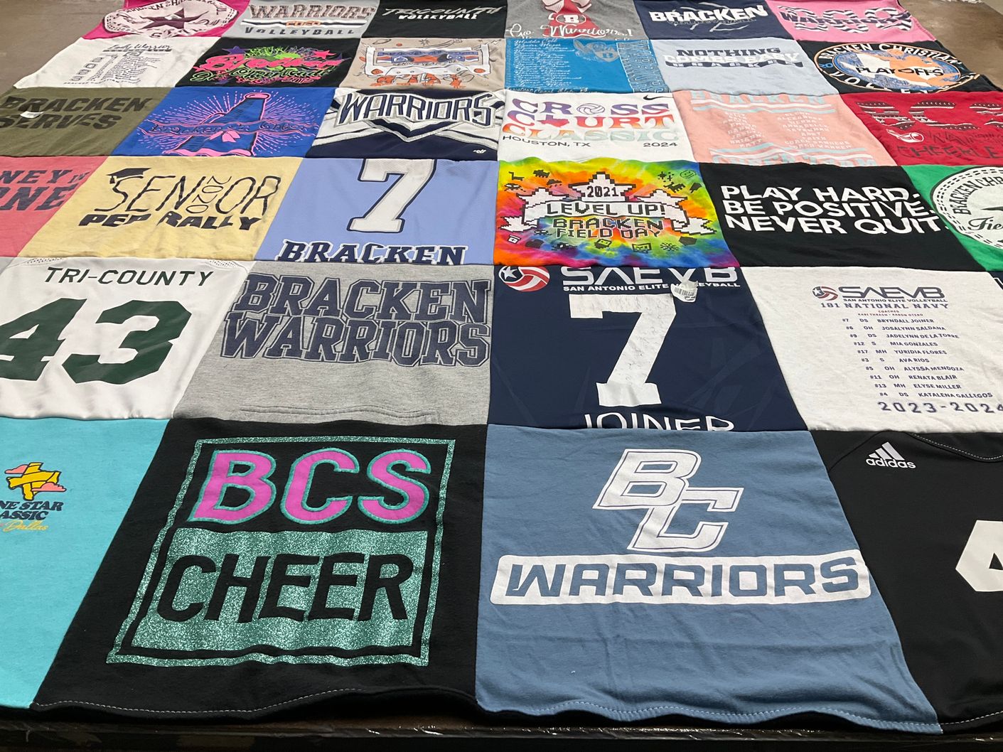 T-shirt quilt featuring bracken warriors, bc warriors by Katsy from TX