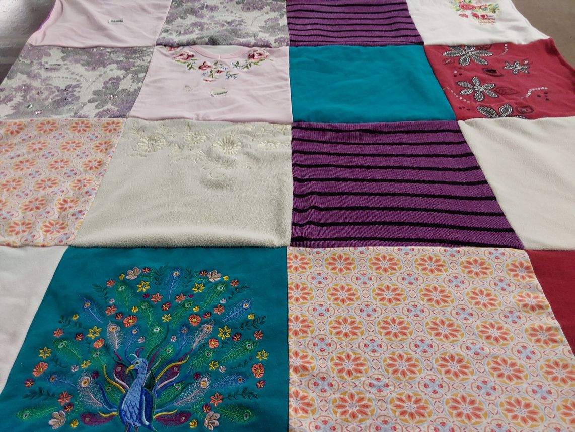T-shirt quilt with crafting, textiles themes by Brittany from OH