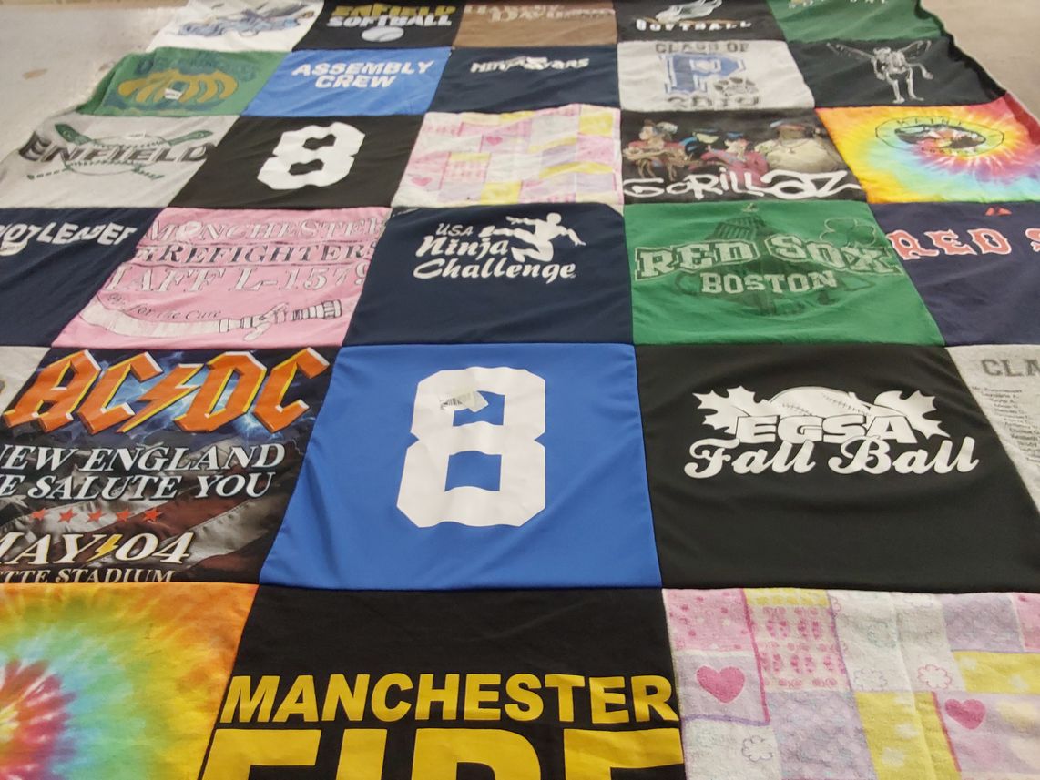 T-shirt quilt featuring boston red sox by Erin from CT