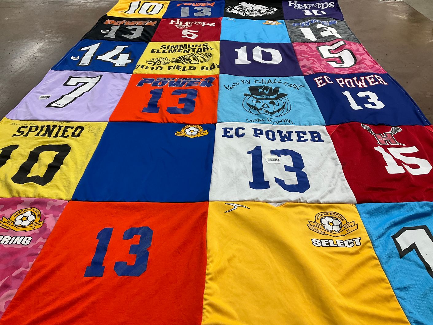 T-shirt quilt featuring morgan soccer by Stacey from PA