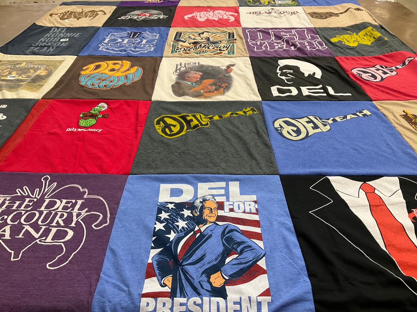 T-shirt quilt with music, country themes by Allison from TN