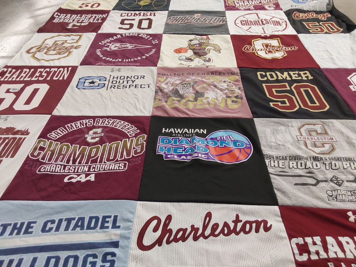 T-shirt quilt featuring charleston cougars by Lori from SC