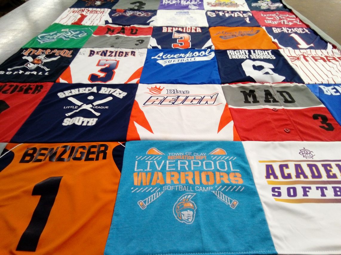 T-shirt quilt featuring liverpool warriors by Natalie from NY