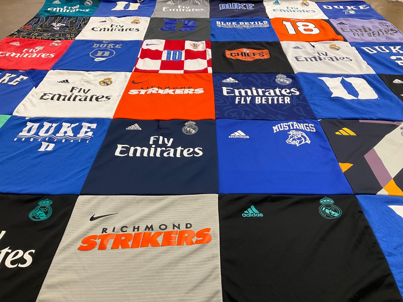 T-shirt quilt featuring richmond strikers, duke university blue devils by Allyson from VA