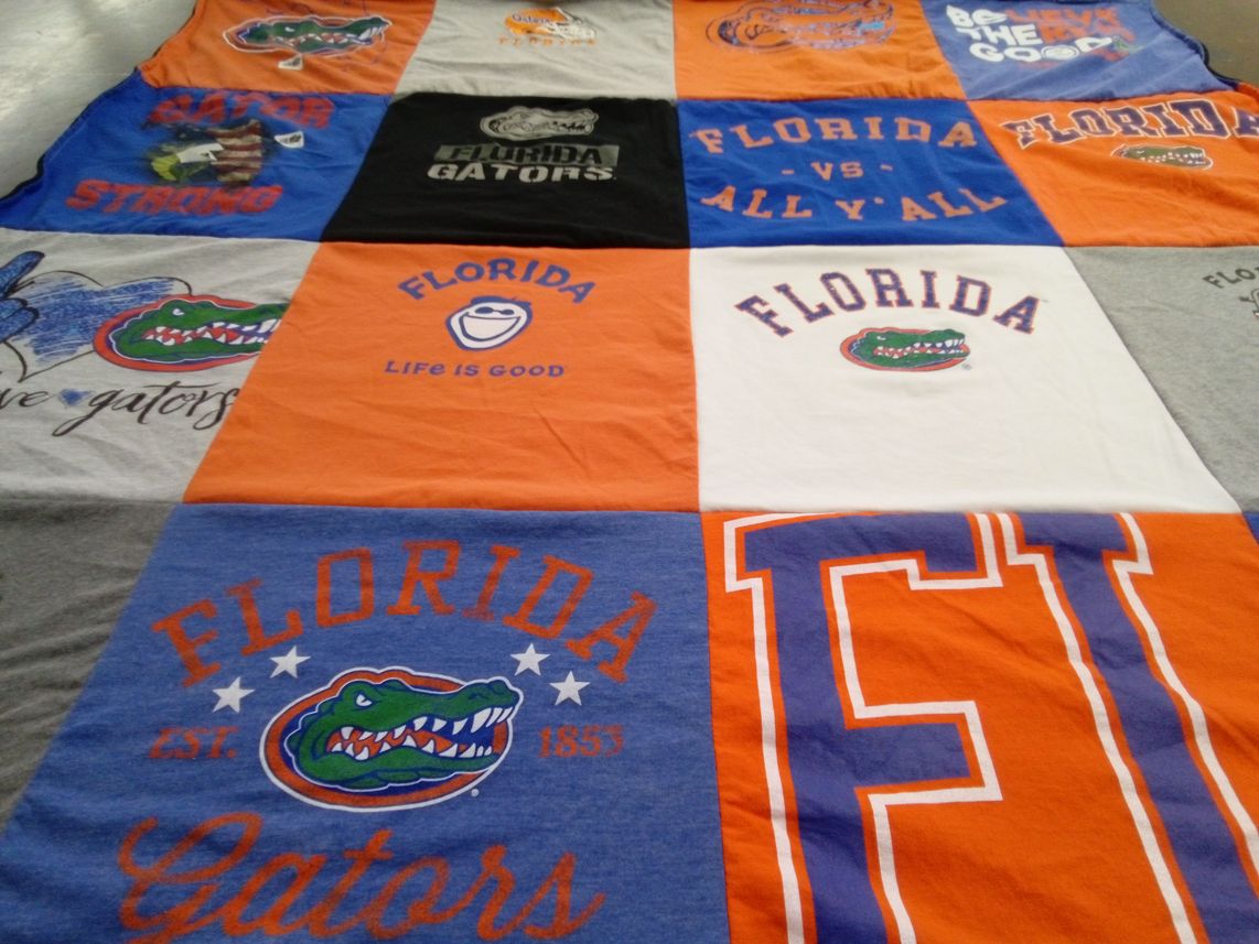 T-shirt quilt featuring university of florida gators by Debra from FL