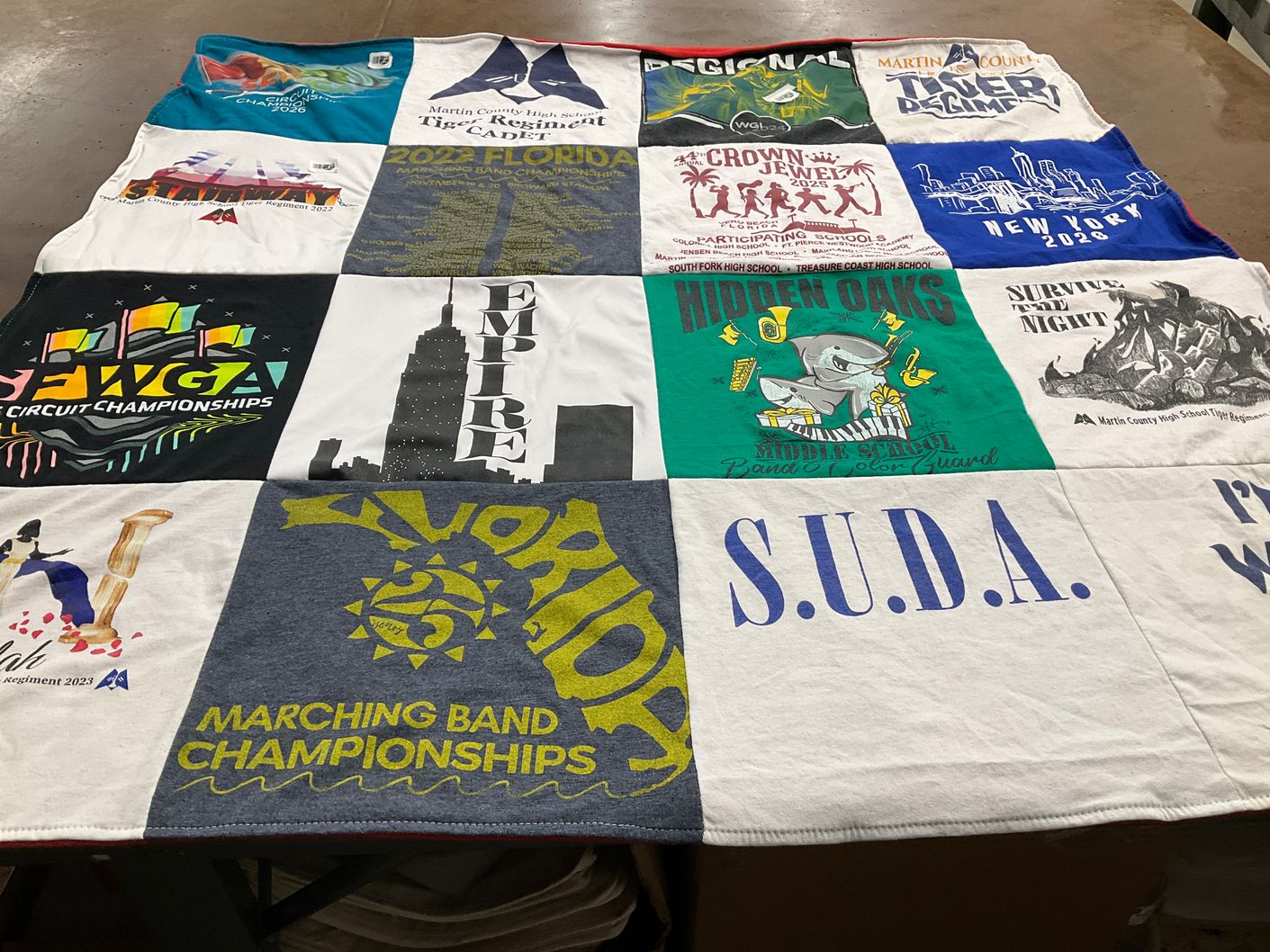 T-shirt quilt from martin county high school by Renee from FL