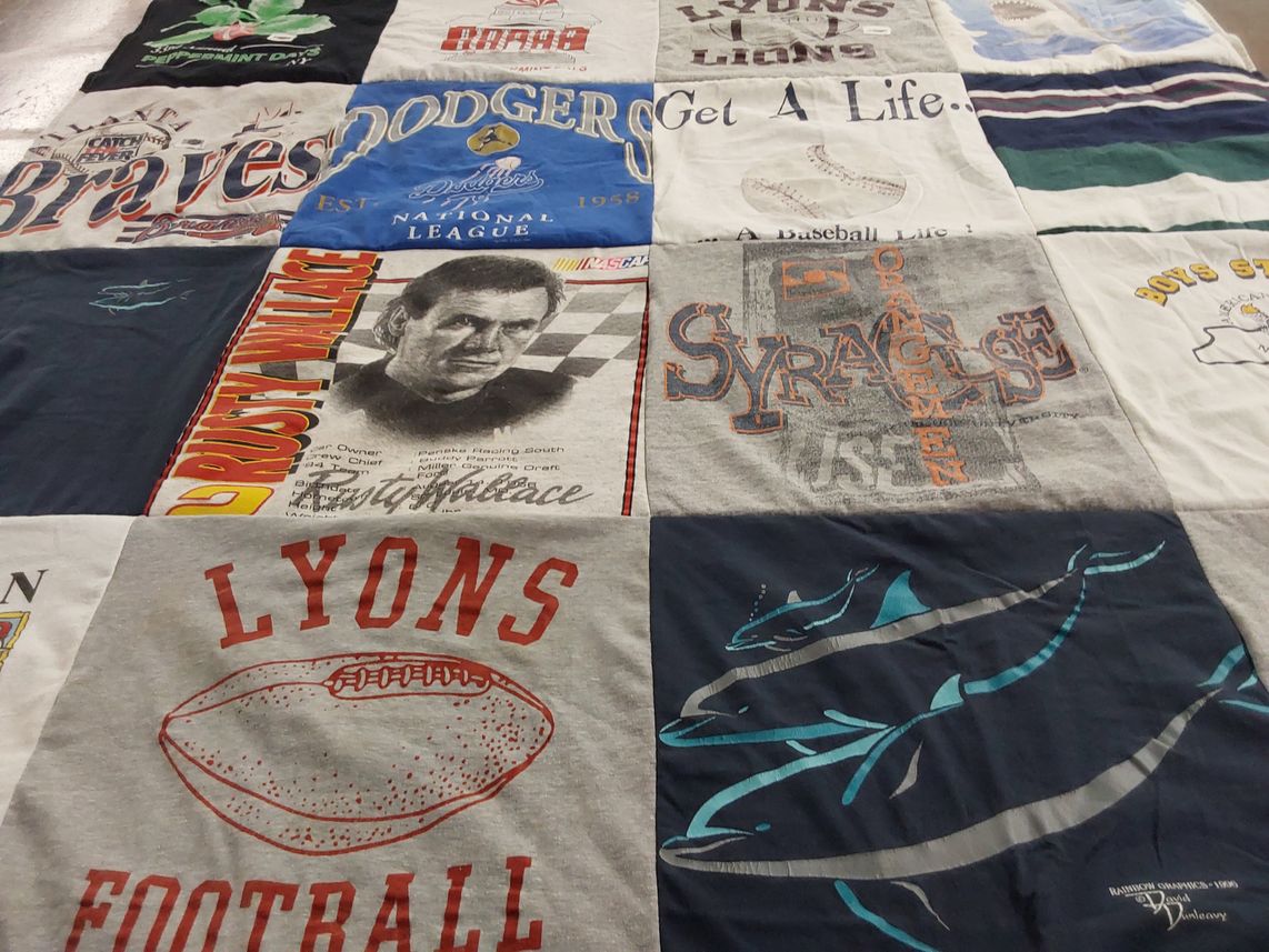 T-shirt quilt featuring lyons football by Patricia from FL