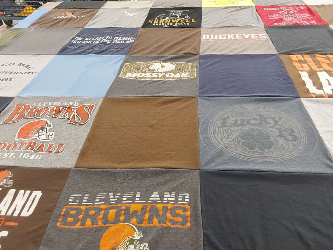 T-shirt quilt featuring cleveland browns by Leah from OH