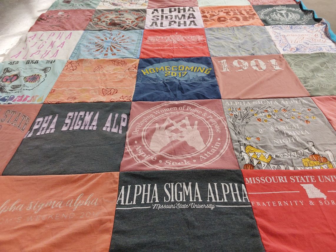 T-shirt quilt from missouri state university by Maryn from MO
