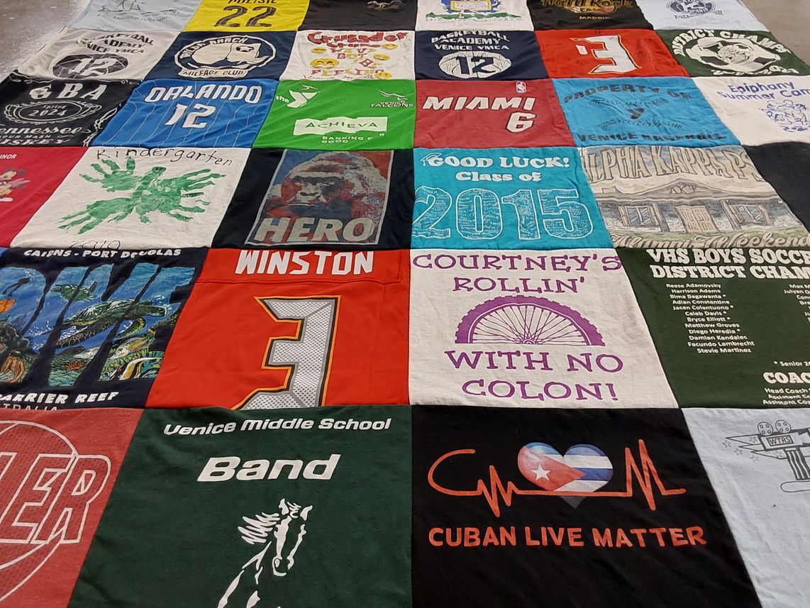 T-shirt quilt featuring vhs boys soccer by Kelley from FL