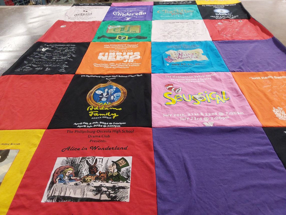 T-shirt quilt from philipsburg-osceola high school by Dotty from PA