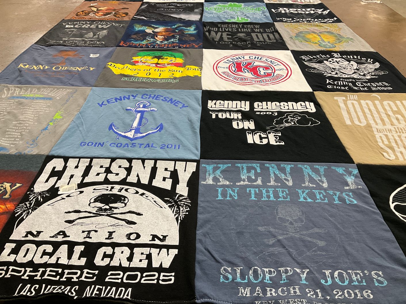 T-shirt quilt with music, country themes by Michael from TN