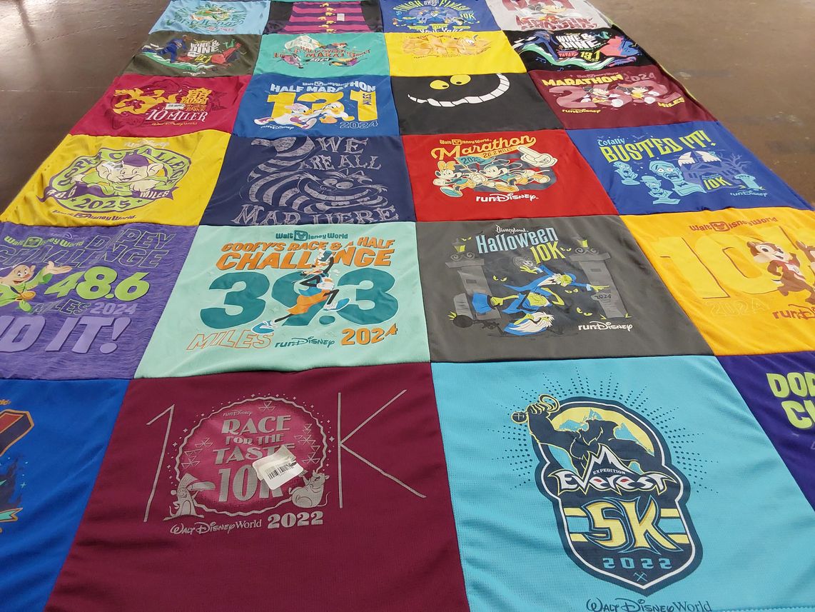 T-shirt quilt with running, marathons themes by 239 from TN