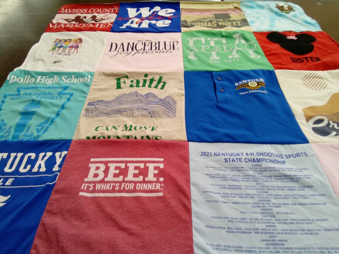 T-shirt quilt featuring kentucky 4-h by Victoria from KY