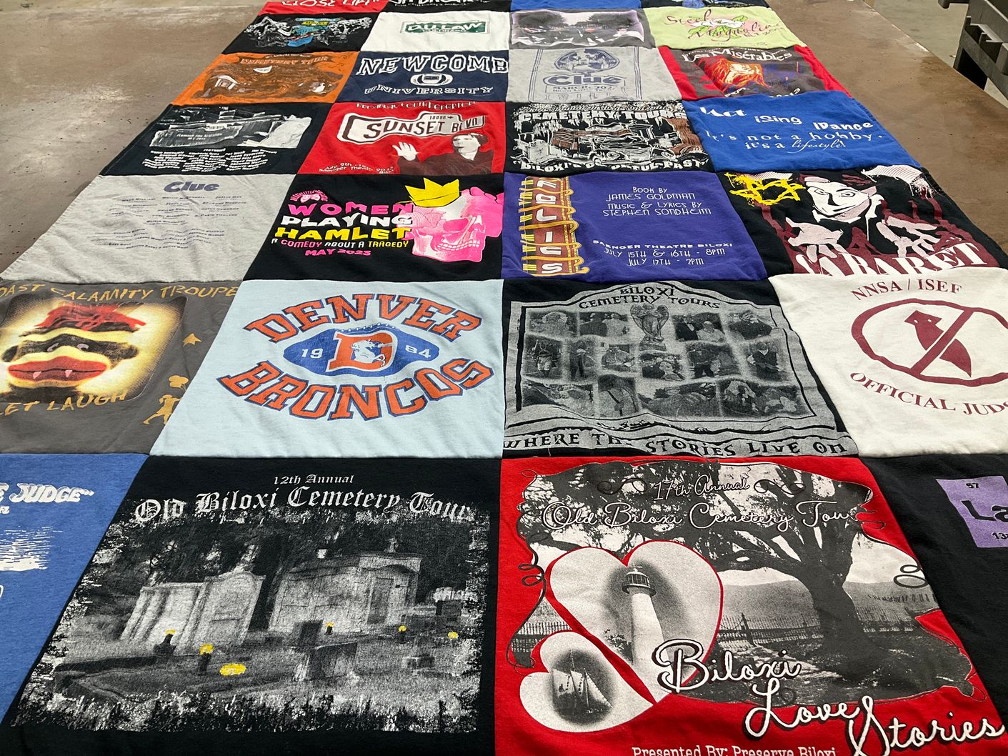 T-shirt quilt featuring denver broncos by Kathe from MS