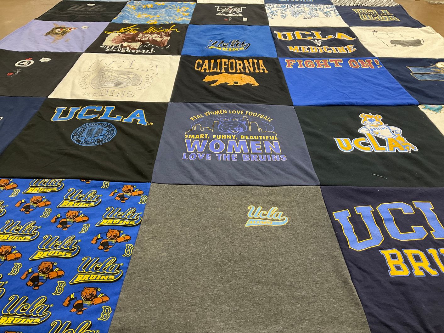 T-shirt quilt featuring ucla bruins by Sharon from CA