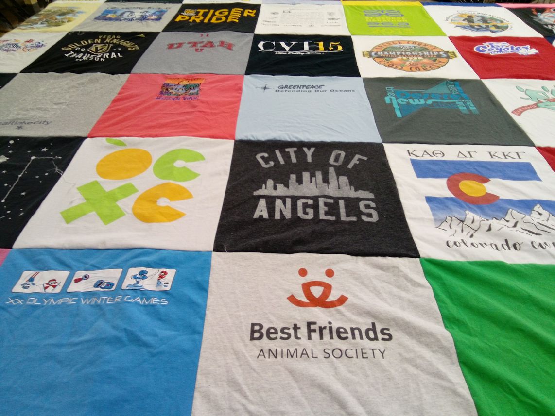 T-shirt quilt featuring xx olympic winter games by Susan from UT
