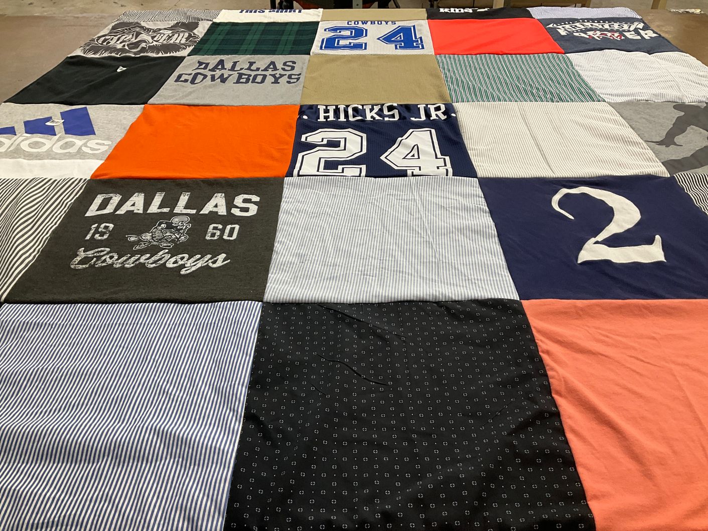 T-shirt quilt featuring dallas cowboys by Lynnette from TX