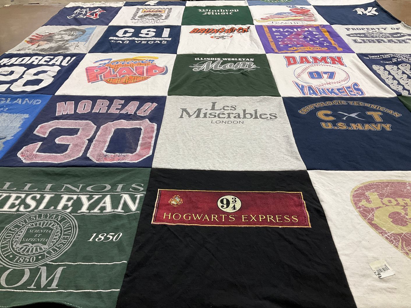 T-shirt quilt featuring new york yankees by Scott from NY