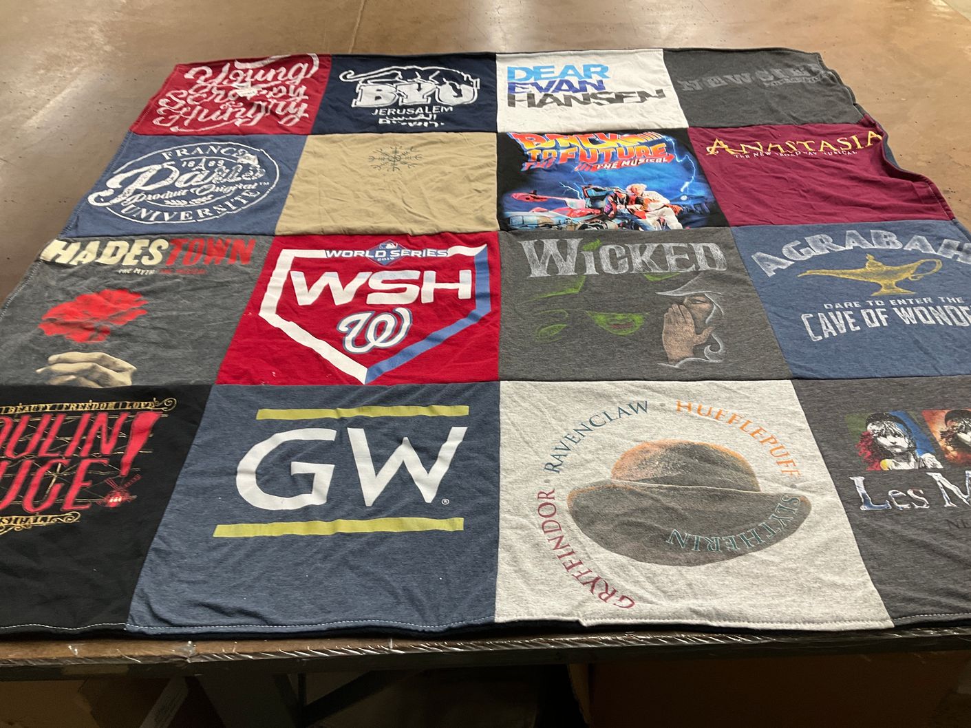 T-shirt quilt featuring washington nationals by Kellie from VT