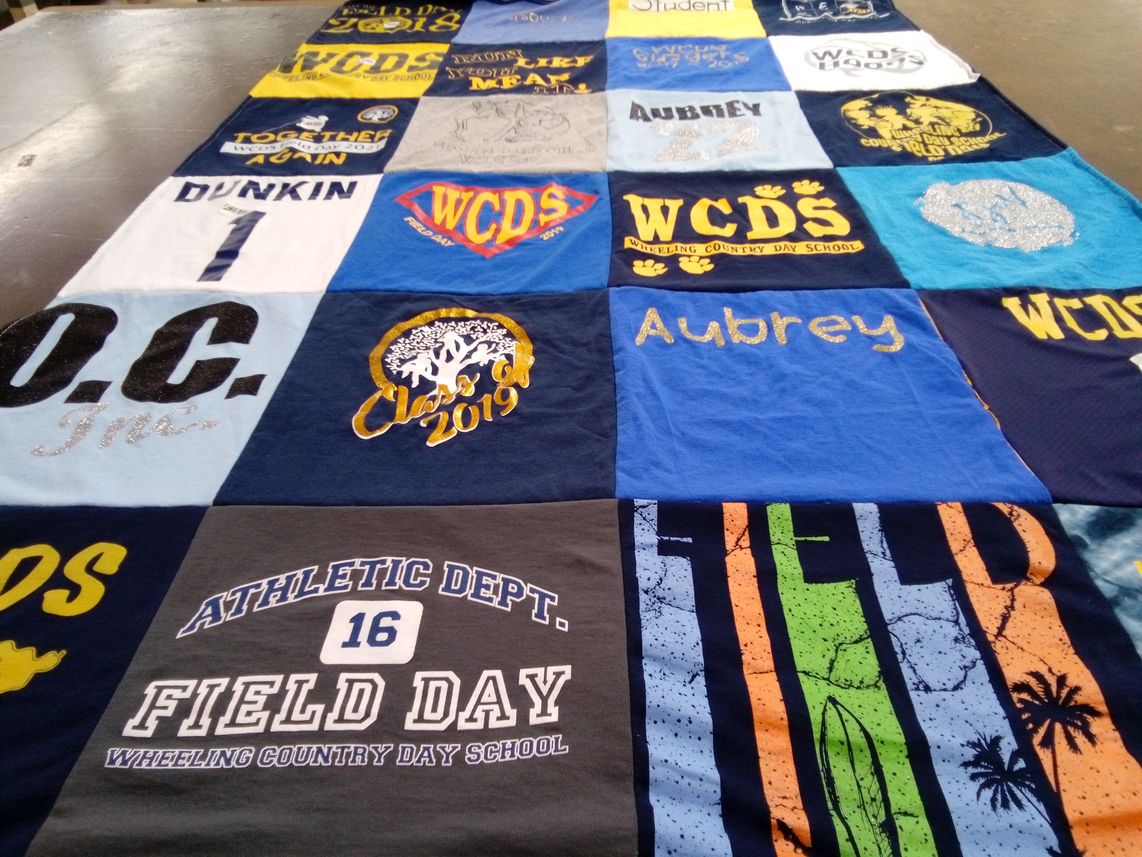 T-shirt quilt from wheeling country day school by Christine from WV