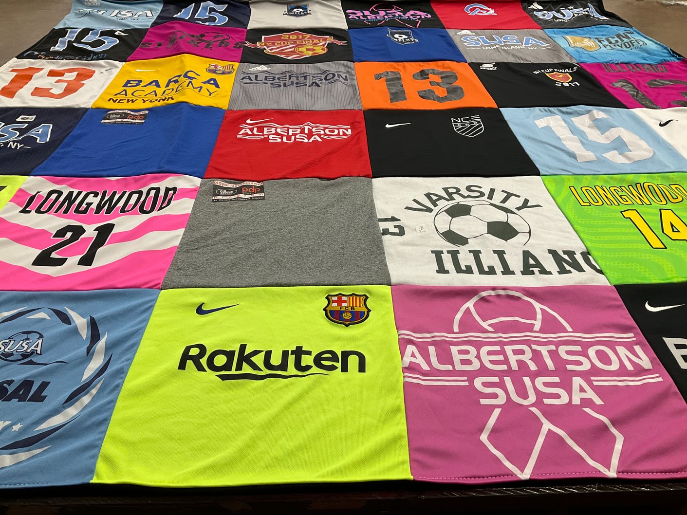 T-shirt quilt from longwood university by Tara from NY