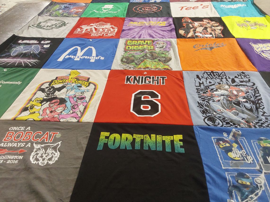 T-shirt quilt from washington high school by Samantha from IA